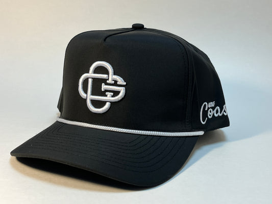 Golf Coast Logo 5 Panel Snapback - Black/White