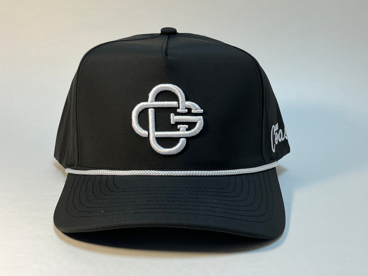 Golf Coast Logo 5 Panel Snapback - Black/White