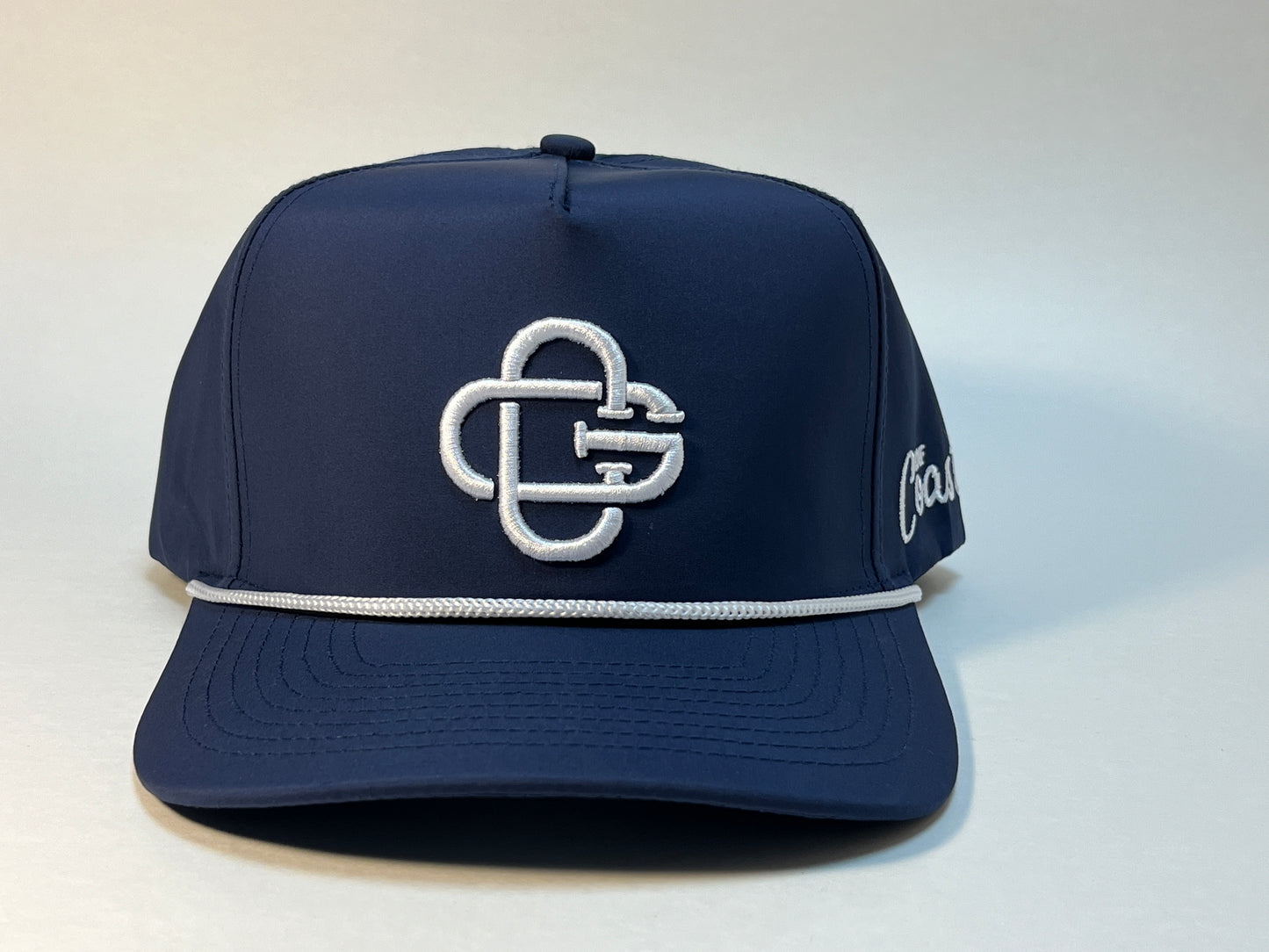 Golf Coast Logo 5 Panel Snapback - Navy/White